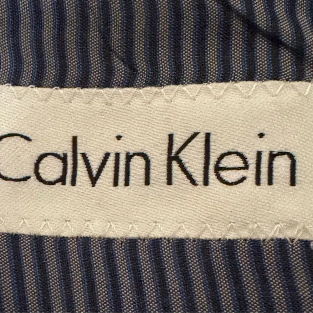 Calvin Klein navy 95% wall two button blazer jacket size 46L  b70